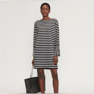 A402. Everlane The Organic Cotton Stripe Long Sleeve Dress